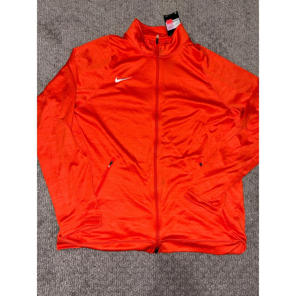 Nike Dri-FIT Mens Orange Full Zip Track Jacket XXL New With Tags Athletic Coat